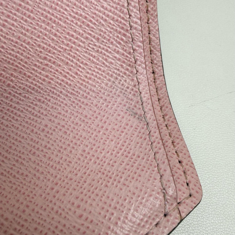 LouisVuitton路易威登 豆豆錢包 粉色 三折錢包🈚附件-9