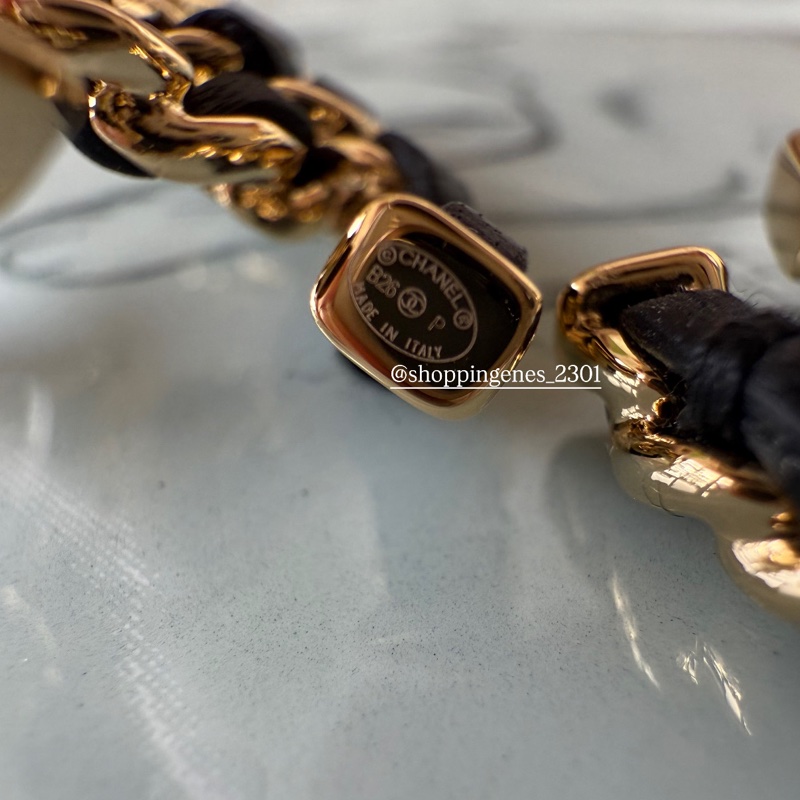 香奈兒 Chanel 26P 穿皮鏈耳環-3