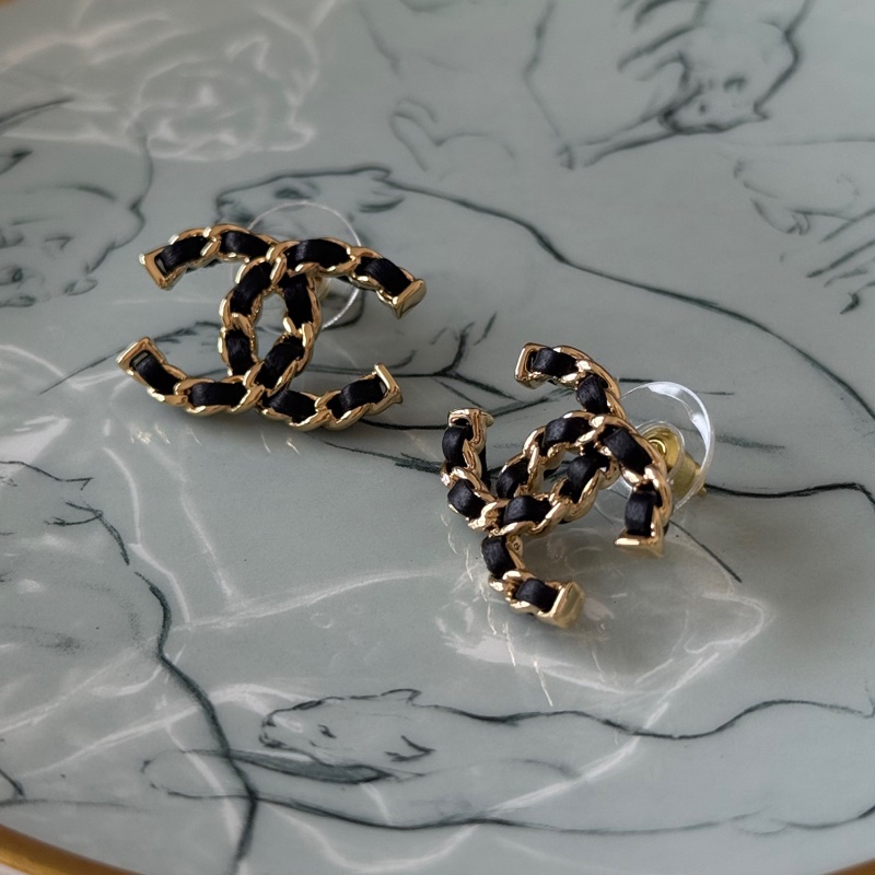 香奈兒 Chanel 26P 穿皮鏈耳環-5