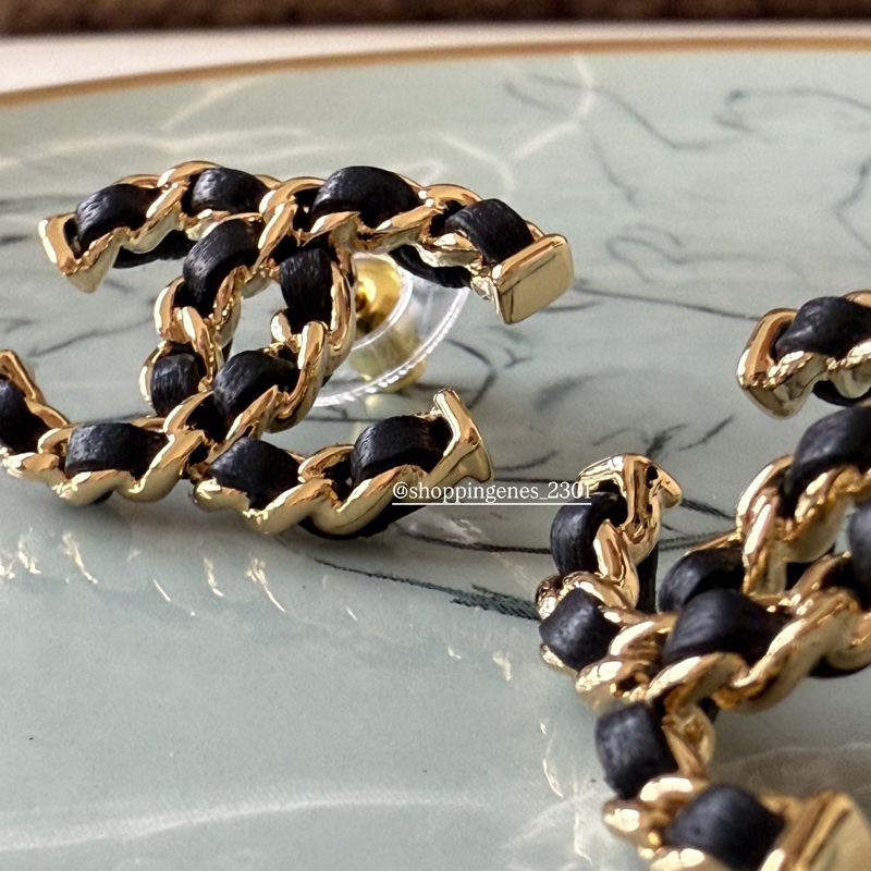 香奈兒 Chanel 26P 穿皮鏈耳環-7