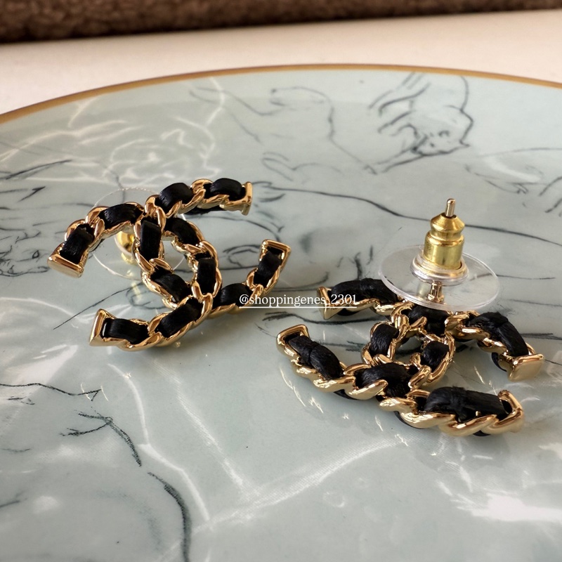 香奈兒 Chanel 26P 穿皮鏈耳環-8