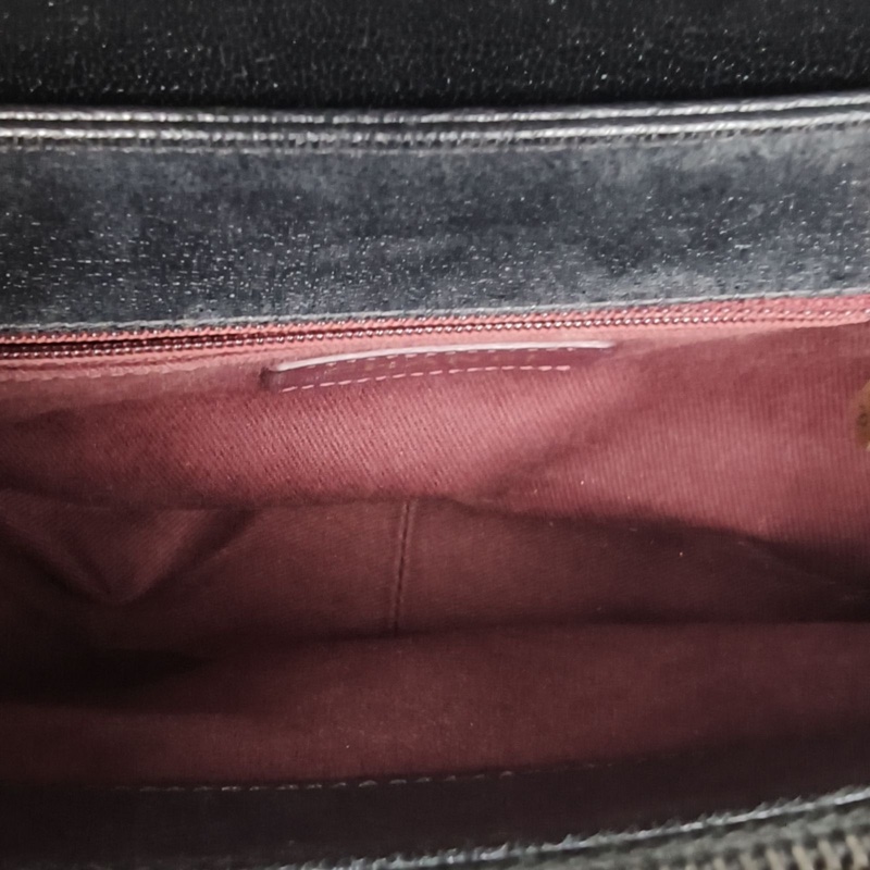 CHANEL 黑色牛皮23開古巴系列翻蓋馬鞍包-5