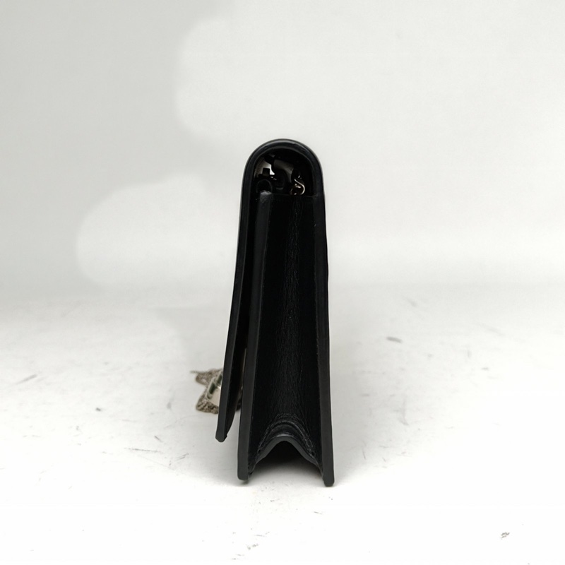 SAINT LAURENT KATEMini17流蘇黑色牛皮銀扣-1