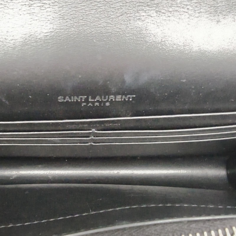 SAINT LAURENT KATEMini17流蘇黑色牛皮銀扣-5