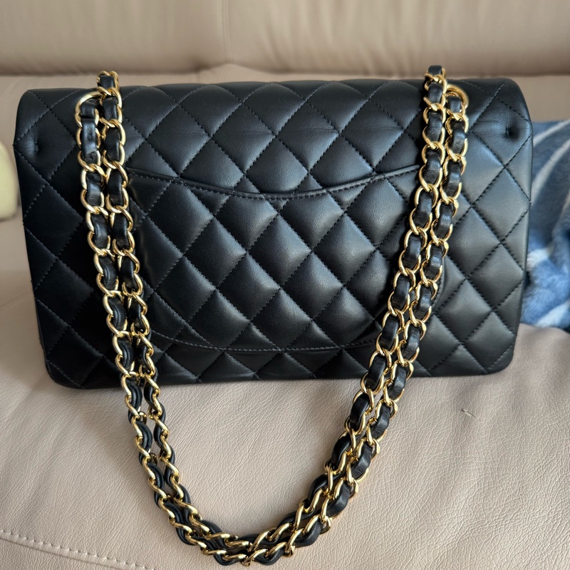 Chanel Classic Flap Bag 黑色菱格紋手袋-13