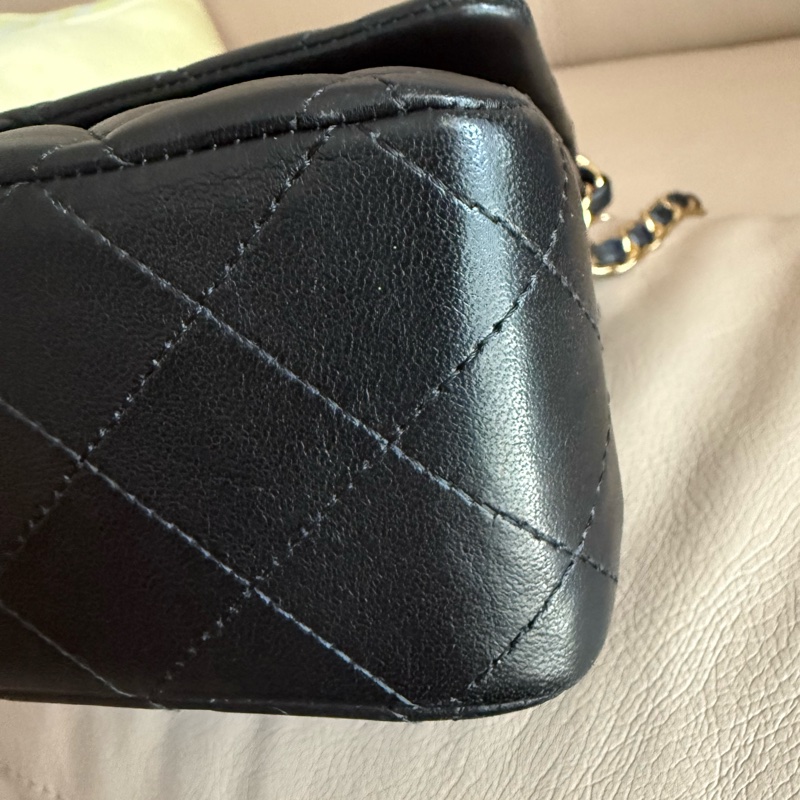 Chanel Classic Flap Bag 黑色菱格紋手袋-19