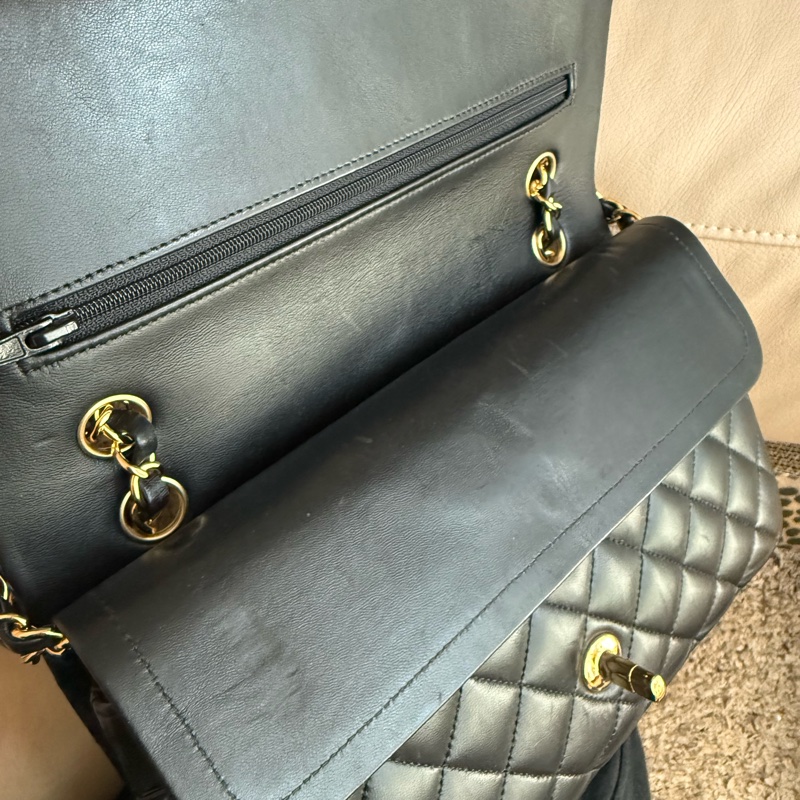 Chanel Classic Flap Bag 黑色菱格紋手袋-43