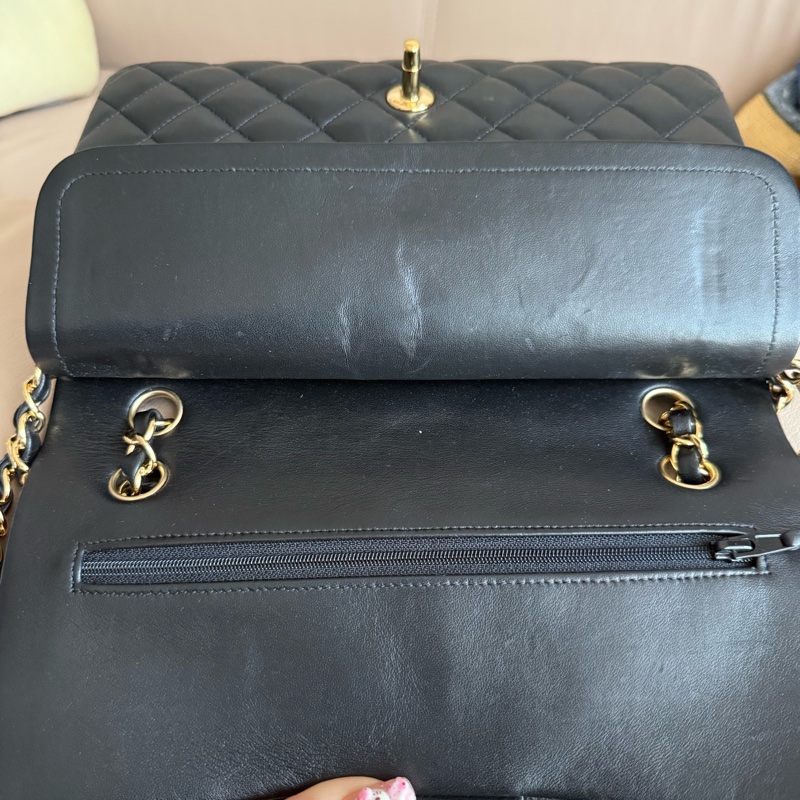 Chanel Classic Flap Bag 黑色菱格紋手袋-44