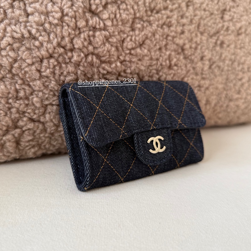 香奈兒 Chanel 26P 牛仔單層卡包-2