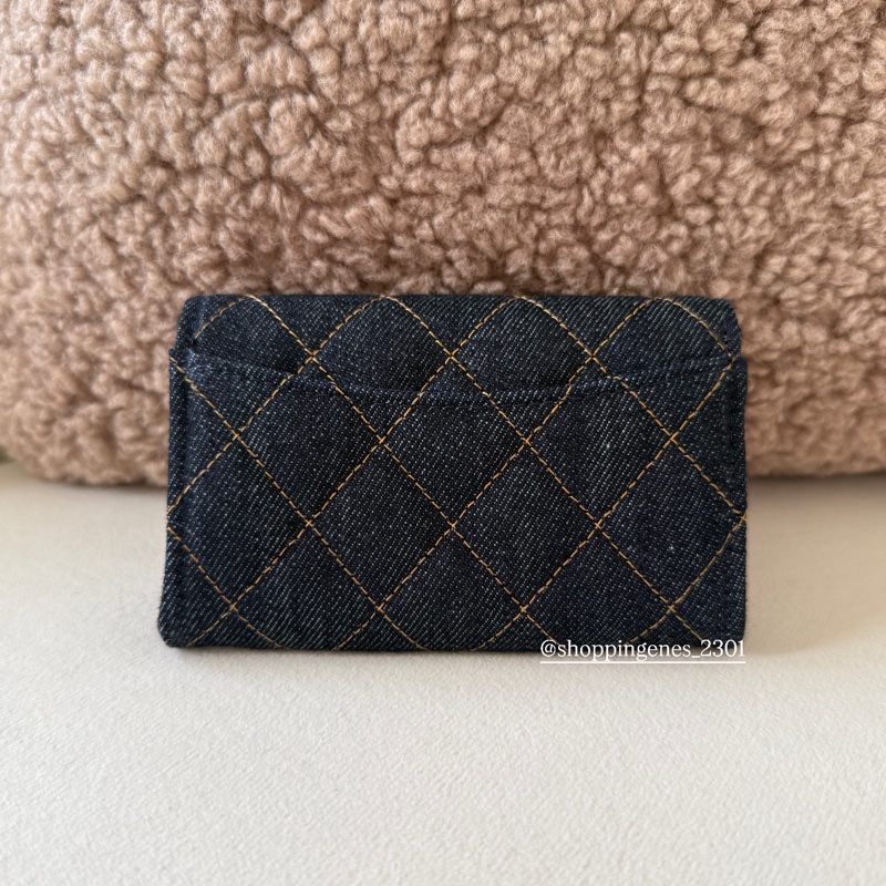 香奈兒 Chanel 26P 牛仔單層卡包-3