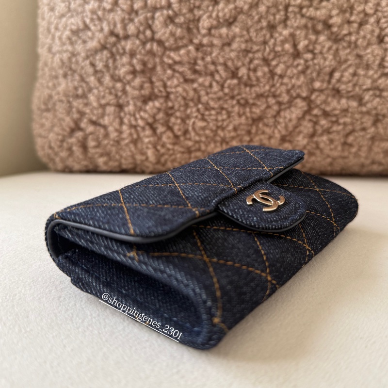 香奈兒 Chanel 26P 牛仔單層卡包-4