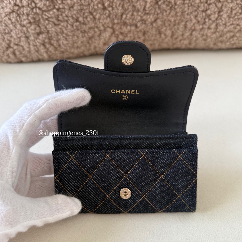 香奈兒 Chanel 26P 牛仔單層卡包-5
