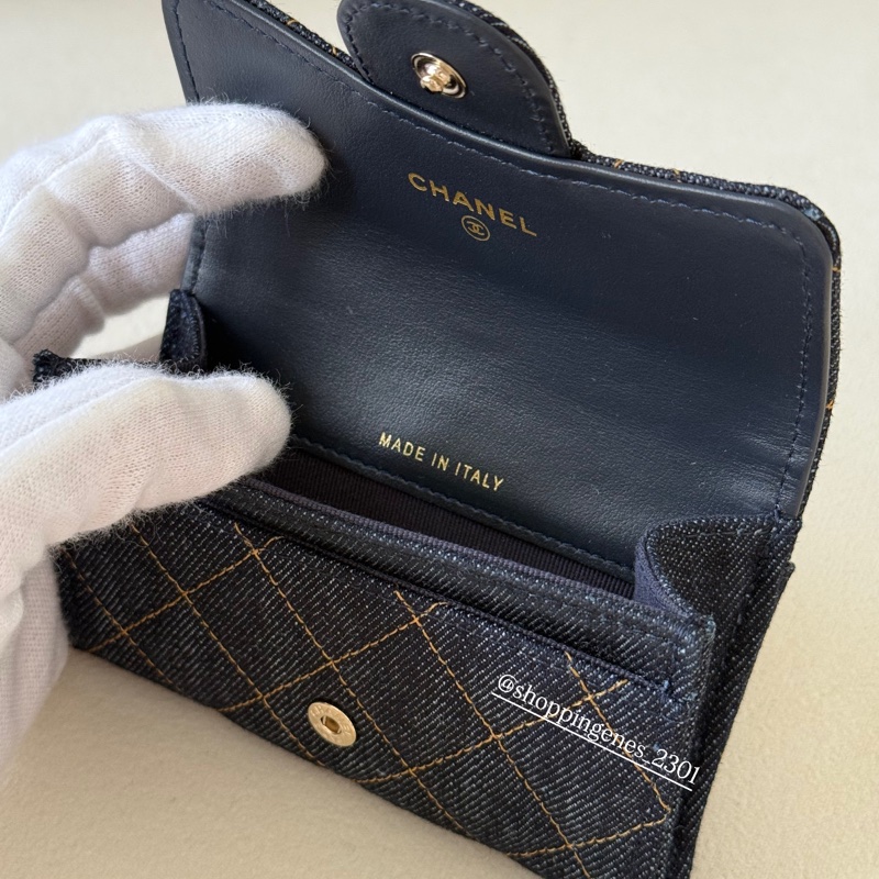香奈兒 Chanel 26P 牛仔單層卡包-6