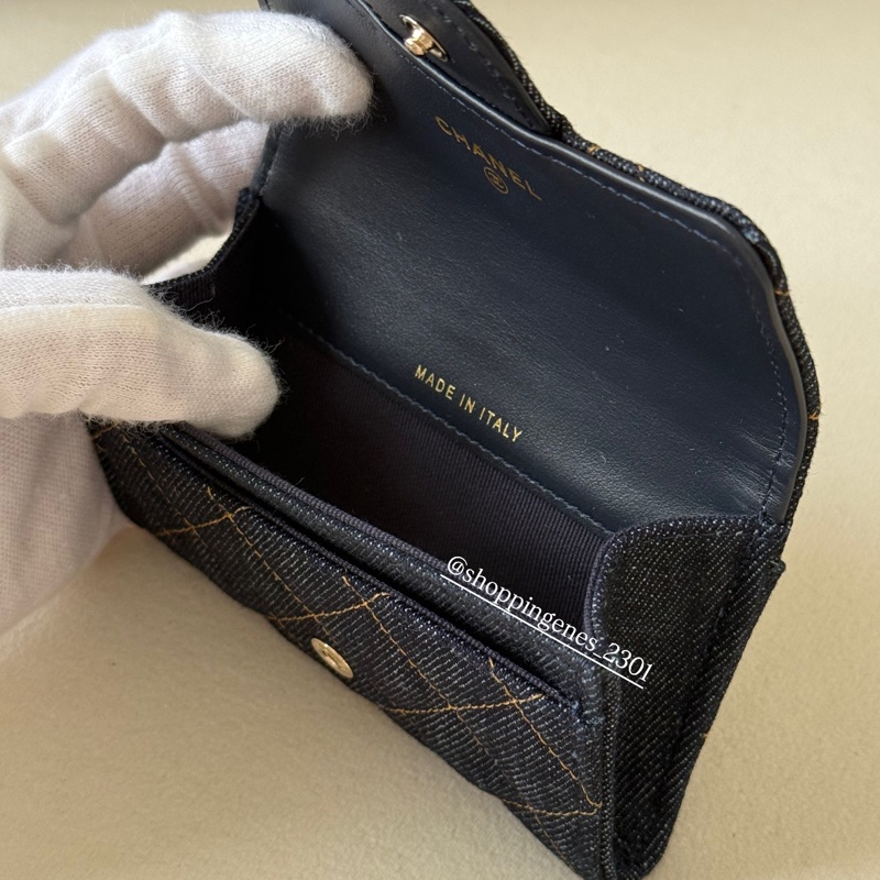 香奈兒 Chanel 26P 牛仔單層卡包-7