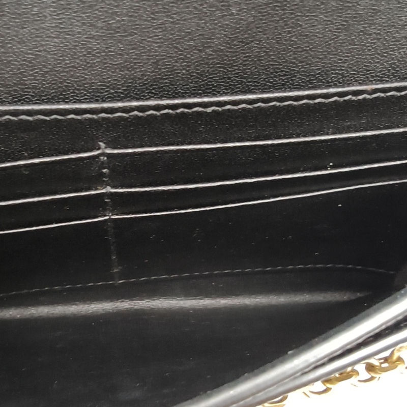 DIOR SADDLE馬鞍鏈條WOC二合一黑色牛皮金扣2020-4