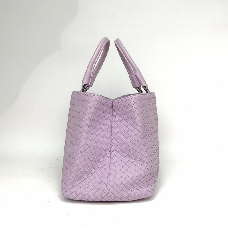 BOTTEGA VENETA 紫色羊皮經典編織booktote手提包-1
