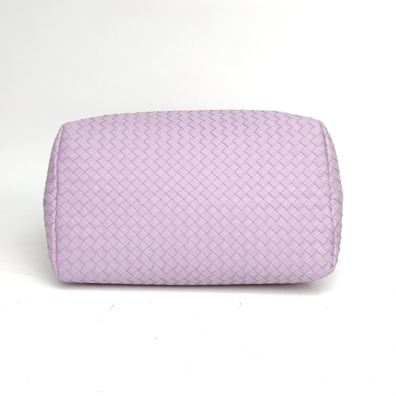 BOTTEGA VENETA 紫色羊皮經典編織booktote手提包-3