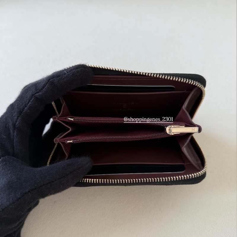 香奈兒 Chanel 經典加大拉鍊卡包 荔枝牛皮-9