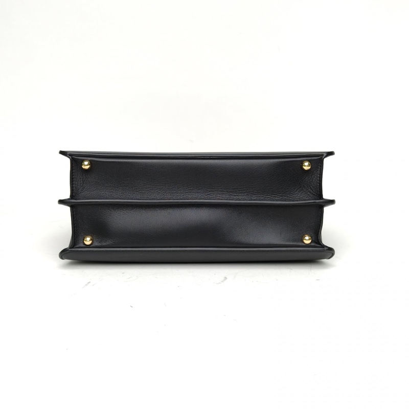 FENDI PEEKABOOREGULAR中號黑色牛皮金扣-3