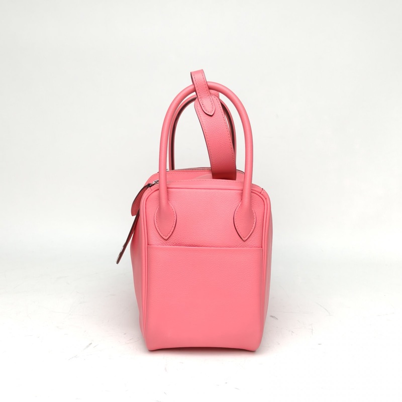 HERMES Lindy26新唇膏粉EC皮C刻銀扣-1