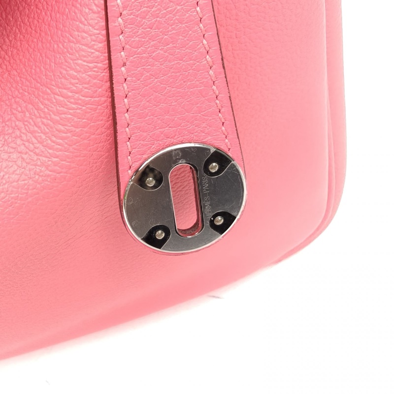 HERMES Lindy26新唇膏粉EC皮C刻銀扣-4