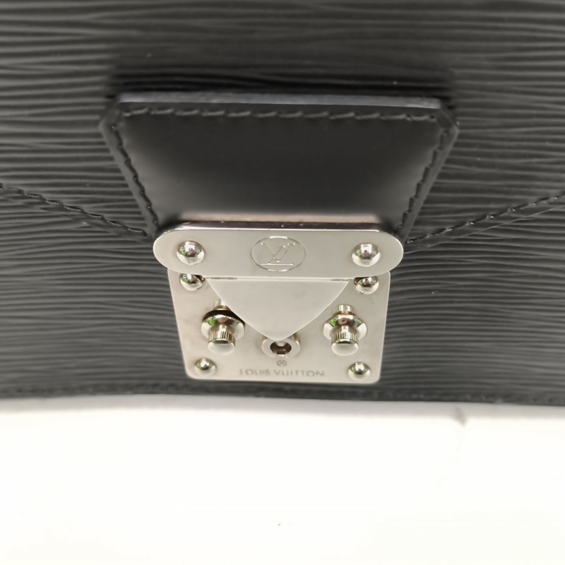 LOUIS VUITTON 中古水波紋蒙梭公事包黑色EPI水波紋牛皮2009-4