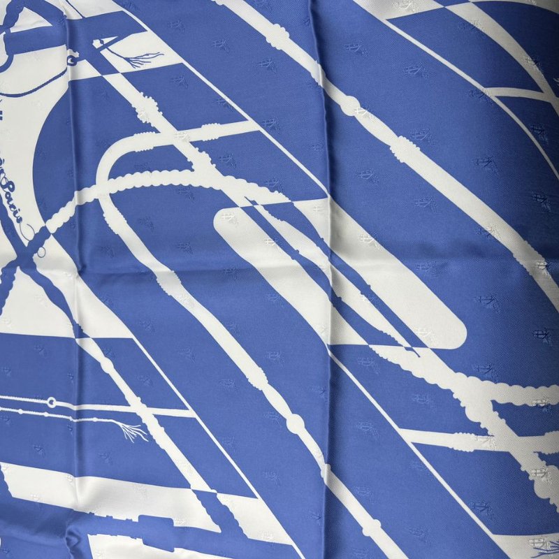 Hermès Carré 90 真絲提花絲巾-5