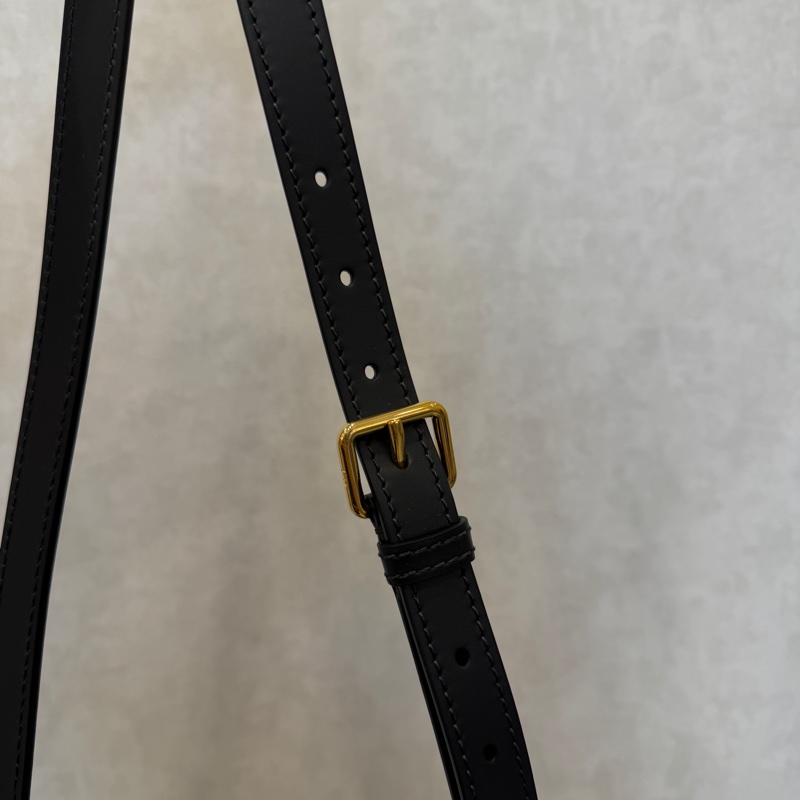 Dior 提花布深藍牛皮金釦手提斜背波士頓包-13