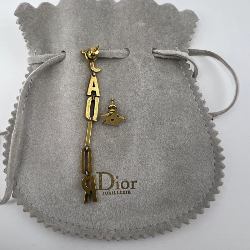 Dior J'ADIOR 不對稱字母流蘇耳釘-2