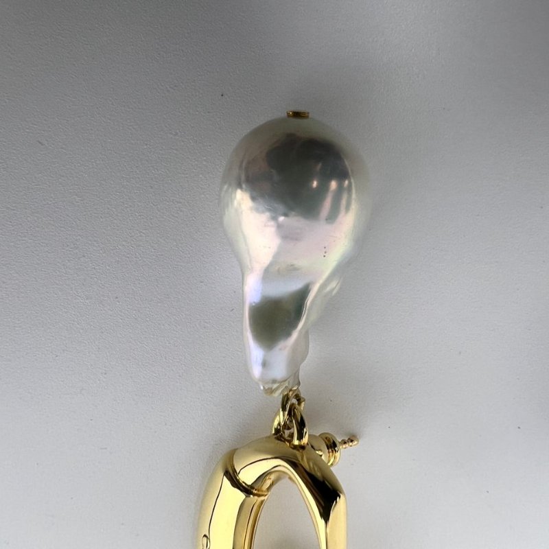 Chloé 復古金巴洛克異形珍珠耳扣-6