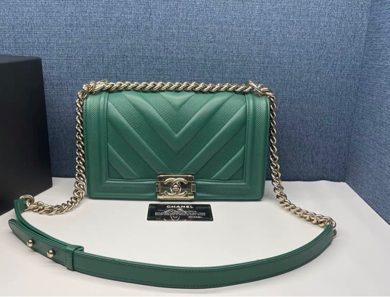 CHANEL金扣中號Leboy 有保卡-0