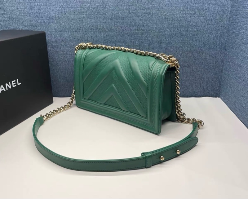 CHANEL金扣中號Leboy 有保卡-4