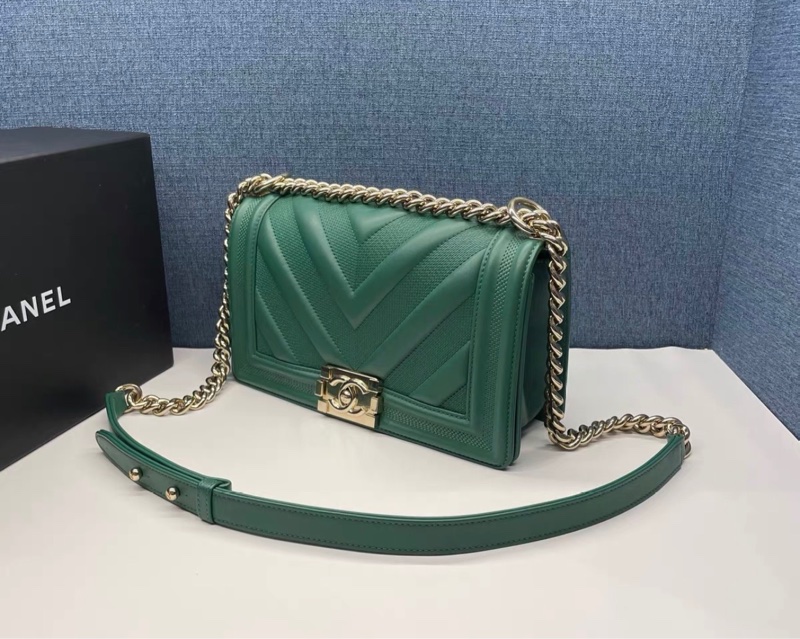 CHANEL金扣中號Leboy 有保卡-5