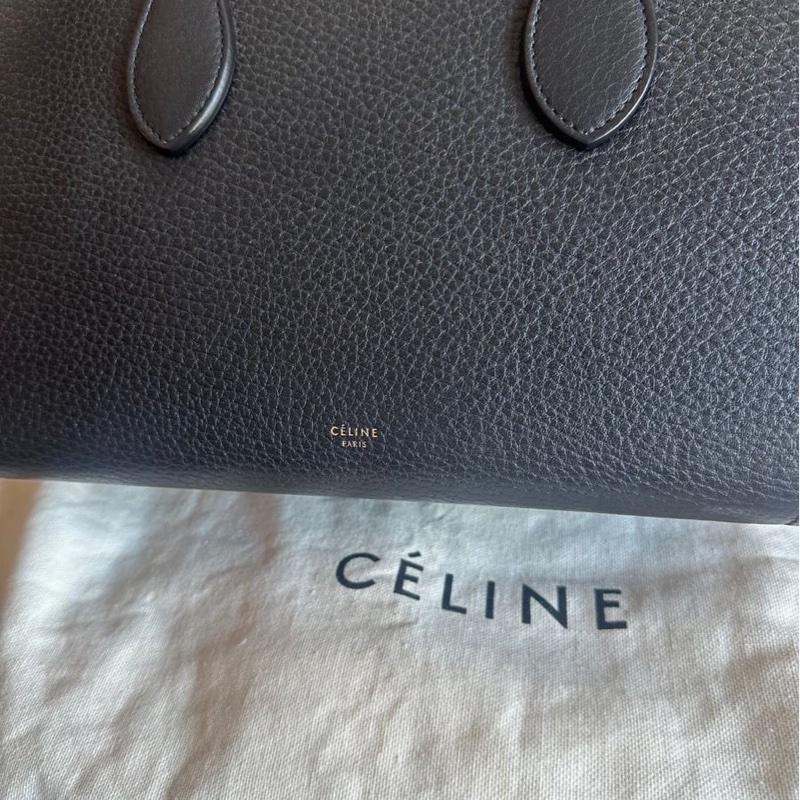 思琳 賽琳 笑臉包 黑色 皮革 手提包 手拿包 肩背包 celine tie bag black 黑色皮革 phoebe philo 蝙蝠包-4