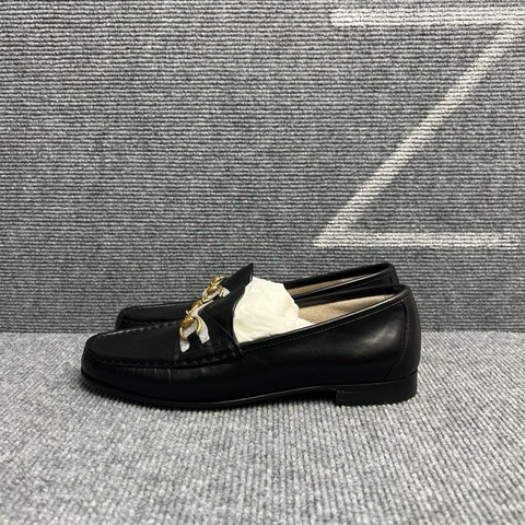 全新Gucci古馳 黑色皮面馬銜扣1953樂福鞋38.5碼。