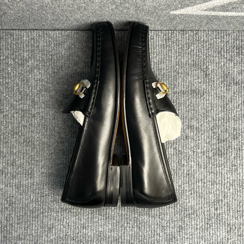 全新Gucci古馳 黑色皮面馬銜扣1953樂福鞋38.5碼。-3