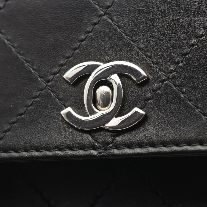 香奈兒 (CHANEL) Matelasse 羊皮單肩包 黑色 SHW 二手 女士 CC-11