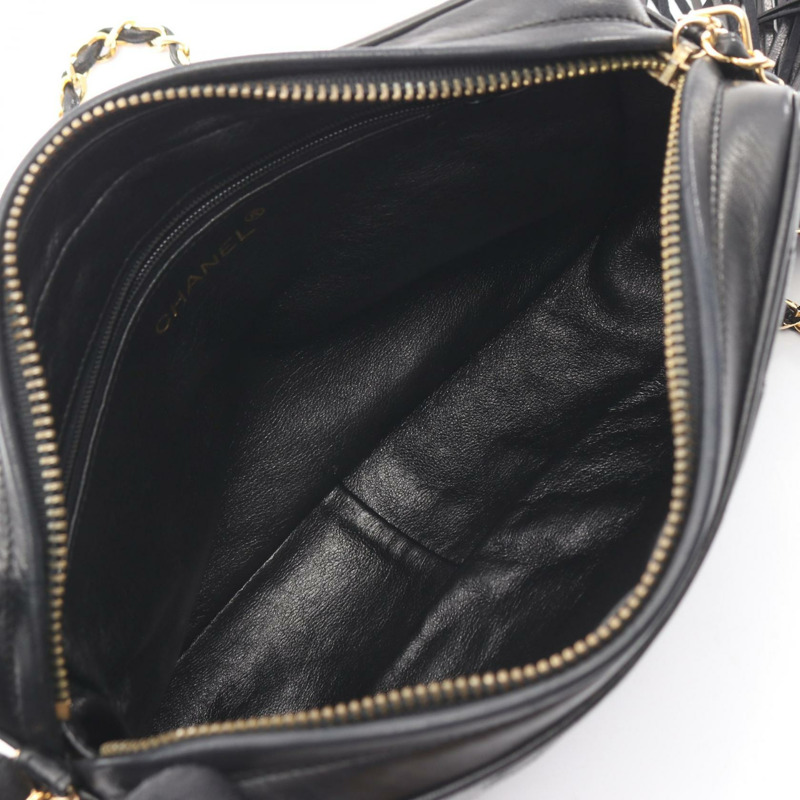 香奈兒 COCO 標誌菱形縫線流蘇鏈條斜背單肩包 羊皮-2