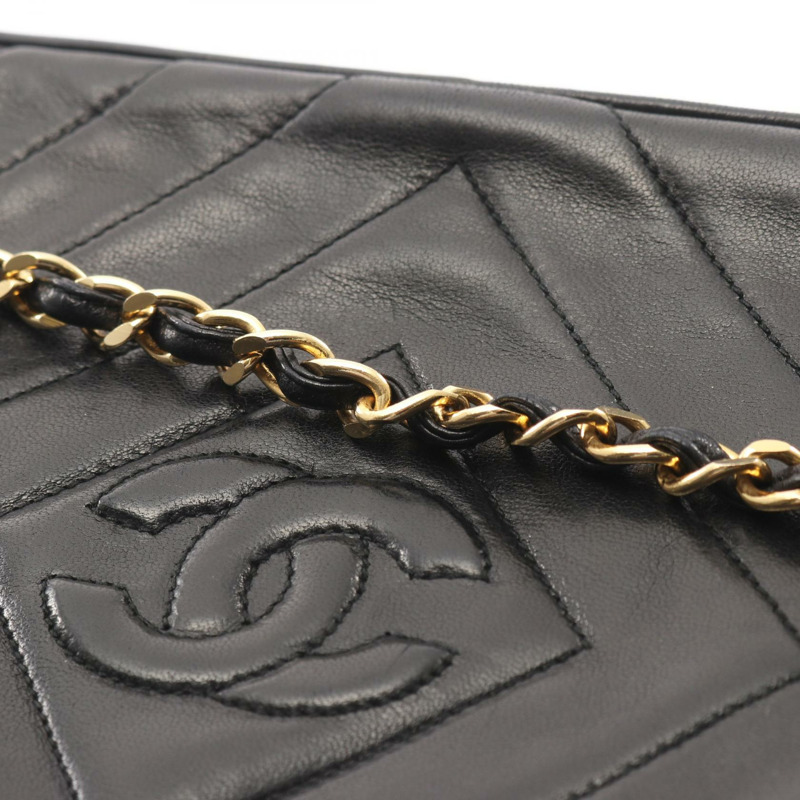 香奈兒 COCO 標誌菱形縫線流蘇鏈條斜背單肩包 羊皮-6