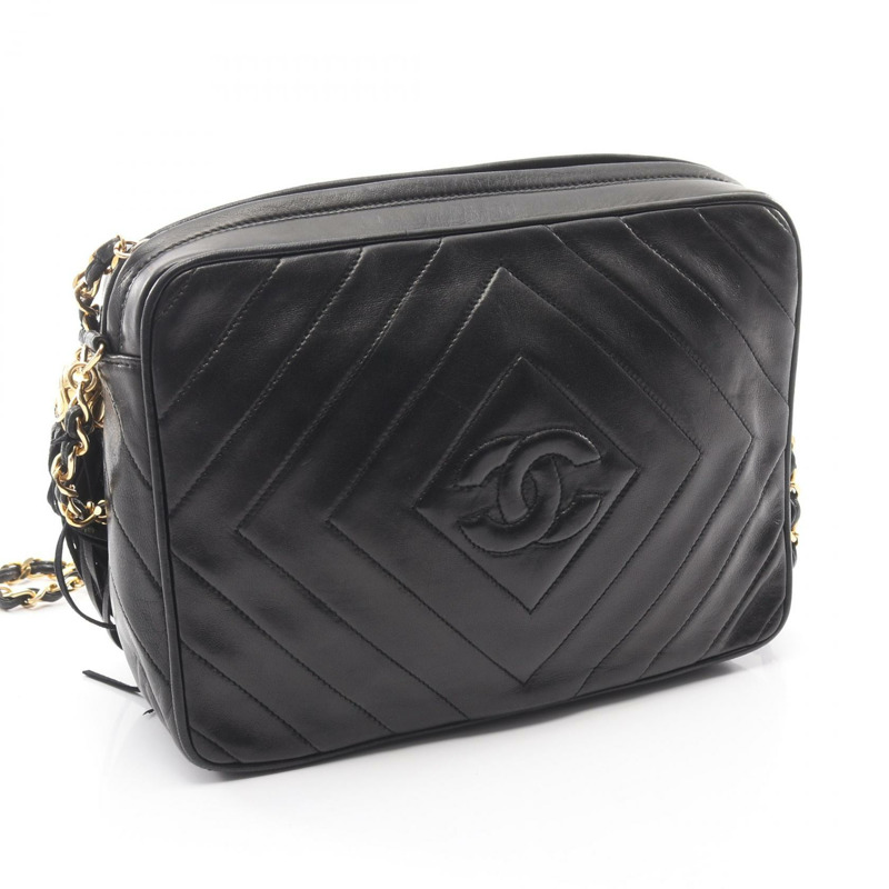 香奈兒 COCO 標誌菱形縫線流蘇鏈條斜背單肩包 羊皮-8