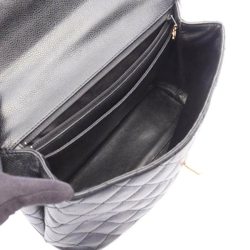 香奈兒 (CHANEL) Matelasse 手提包 A12397，黑色小牛皮，二手，女士，金色五金-2