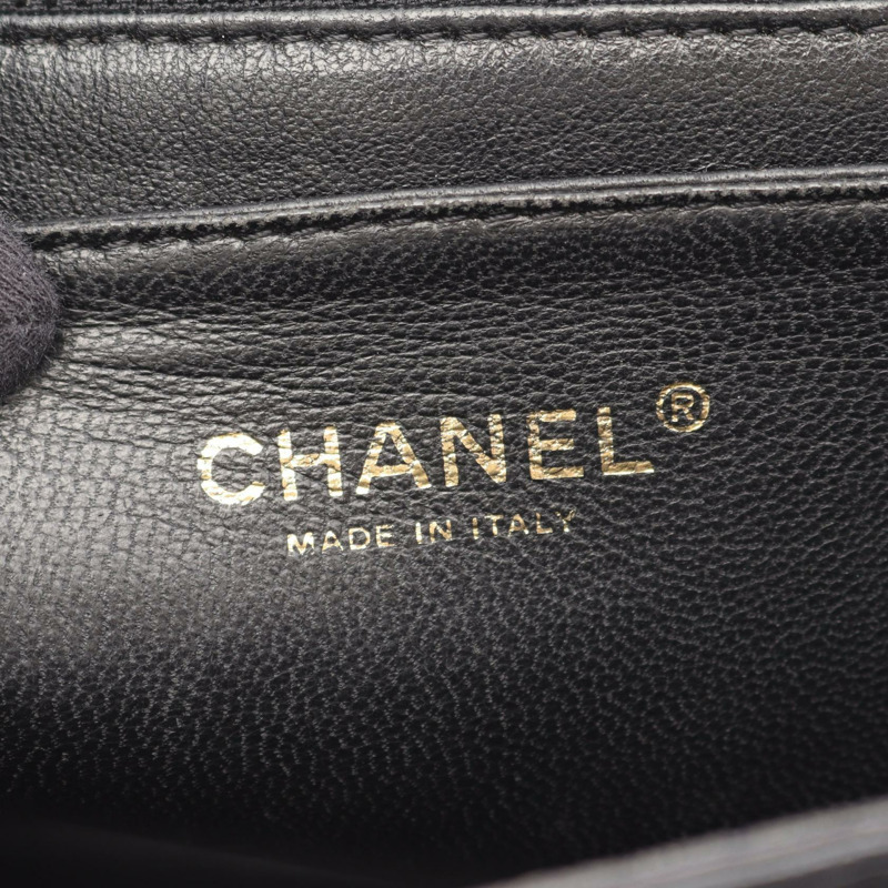 香奈兒 (CHANEL) Matelasse 手提包 A12397，黑色小牛皮，二手，女士，金色五金-3