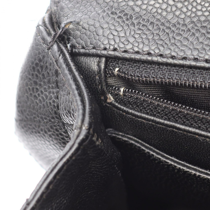 香奈兒 (CHANEL) Matelasse 手提包 A12397，黑色小牛皮，二手，女士，金色五金-7