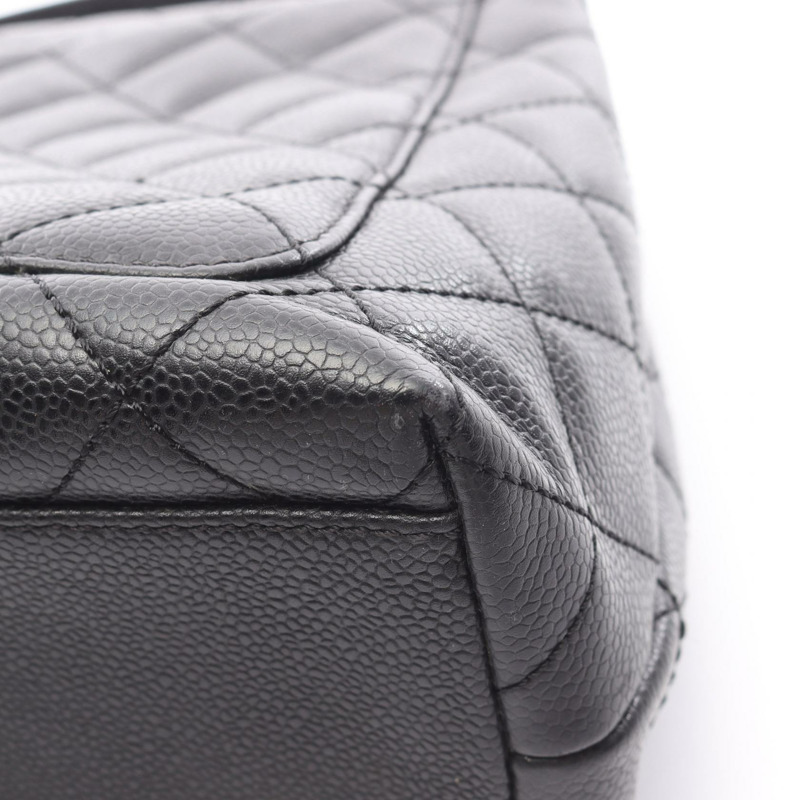 香奈兒 (CHANEL) Matelasse 手提包 A12397，黑色小牛皮，二手，女士，金色五金-11