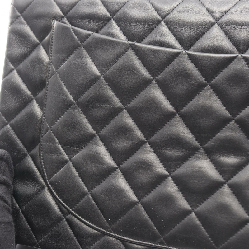 香奈兒 Jumbo Matelasse 34 鏈條肩背包 A01094 羊皮黑 二手 金色五金-6