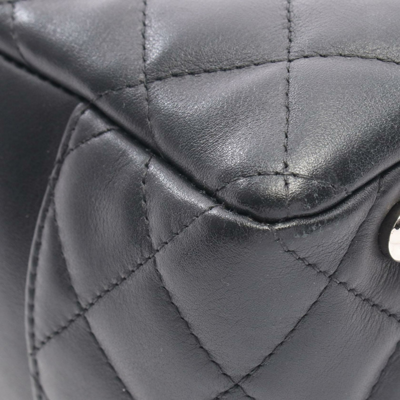 香奈兒 Cambon 系列保齡球單肩包，黑色皮革，二手女款，附五金配件-7