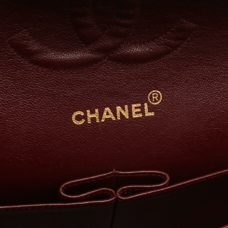 香奈兒 (CHANEL) Matelasse W 翻蓋鏈條單肩包，羊皮材質，黑色，二手，女士款，金色五金-3