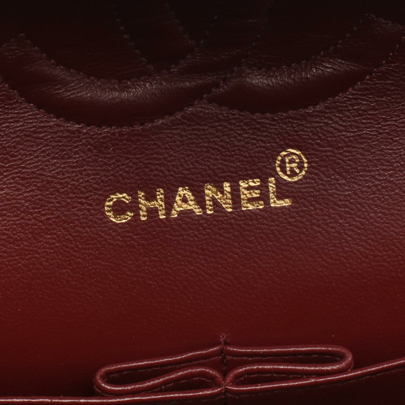 香奈兒 (CHANEL) Matelasse W 翻蓋鏈條單肩包，羊皮材質，黑色，二手，女士款，金色五金-3