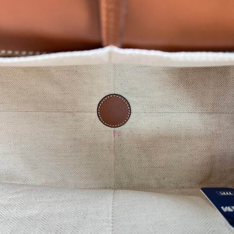 Loewe羅意威 Cushion Tote帆布托特包 焦糖拼藍色 帆布拼皮-15