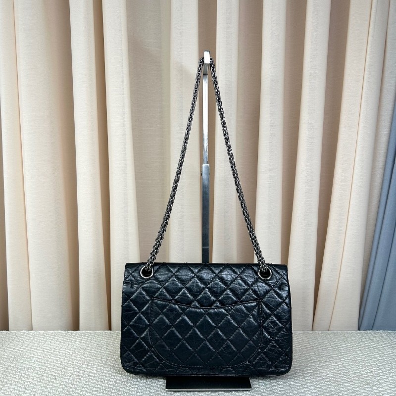 香奈兒CHANEL黑銀鏈條包 經典菱格紋 容量實用 日常百搭 可單肩可斜挎-1
